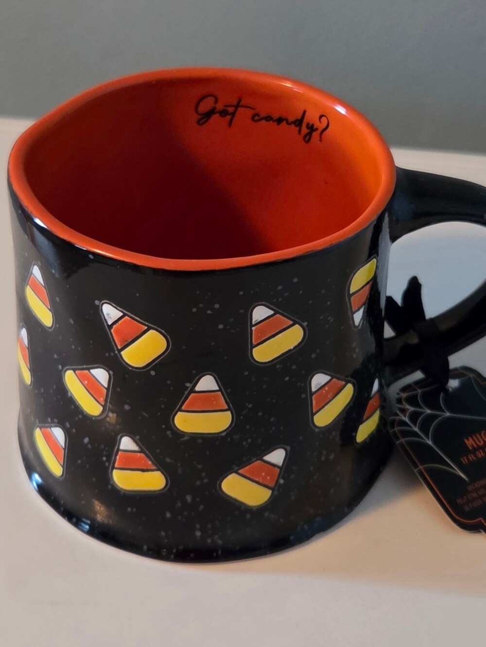 Halloween Candy Corn Mug Black and Orange